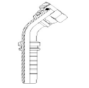 Perfect Circle - J0269 Metric Heavy Female Swivel – 45deg Hosetail