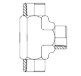 Perfect Circle - D202020 BSPP Fixed Female – BSPP Fixed Female – BSPP Fixed Female Equal Tee