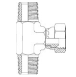 Perfect Circle - D222217 BSPT Male – BSPT Male -BSPP Female Swivel Branch Tee
