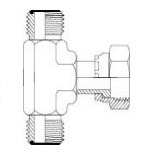 Perfect Circle - D888889 ORFS Male – ORFS Male – ORFS Female Swivel Branch Tee