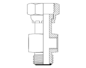 Perfect Circle - D888920 ORFS Male – ORFS Female Swivel – BSPP Fixed Female Test Point Tee