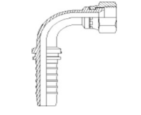Perfect Circle - SG0253 JIC Female Swivel – 90 Degree Hosetail Stainless Steel