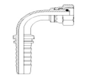 Perfect Circle - SG0267 Metric Light Female Swivel – 90 Degree Hosetail Stainless Steel