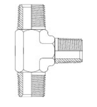 Perfect Circle - SD222222 BSPT Male – BSPT Male – BSPT Male Stainless Steel Equal Tee