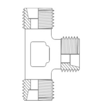 Perfect Circle - SD656565 Metric Light Male – Metric Light Male – Metric Light Male Stainless Steel Equal Tee